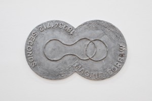 James Lewis, Country of Error (MAGPIE SORROW), 2021, series of wall works, cast aluminium, lead, each 102 x 60 x 3 cm, courtesy of Galerie Hubert Winter, Vienna