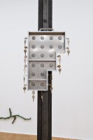 Irina Lotarevich, Housing Anxiety 5, 2022, aluminium, stainless steel, locks and keys, 47 x 30 x 7 cm, courtesy of the artist