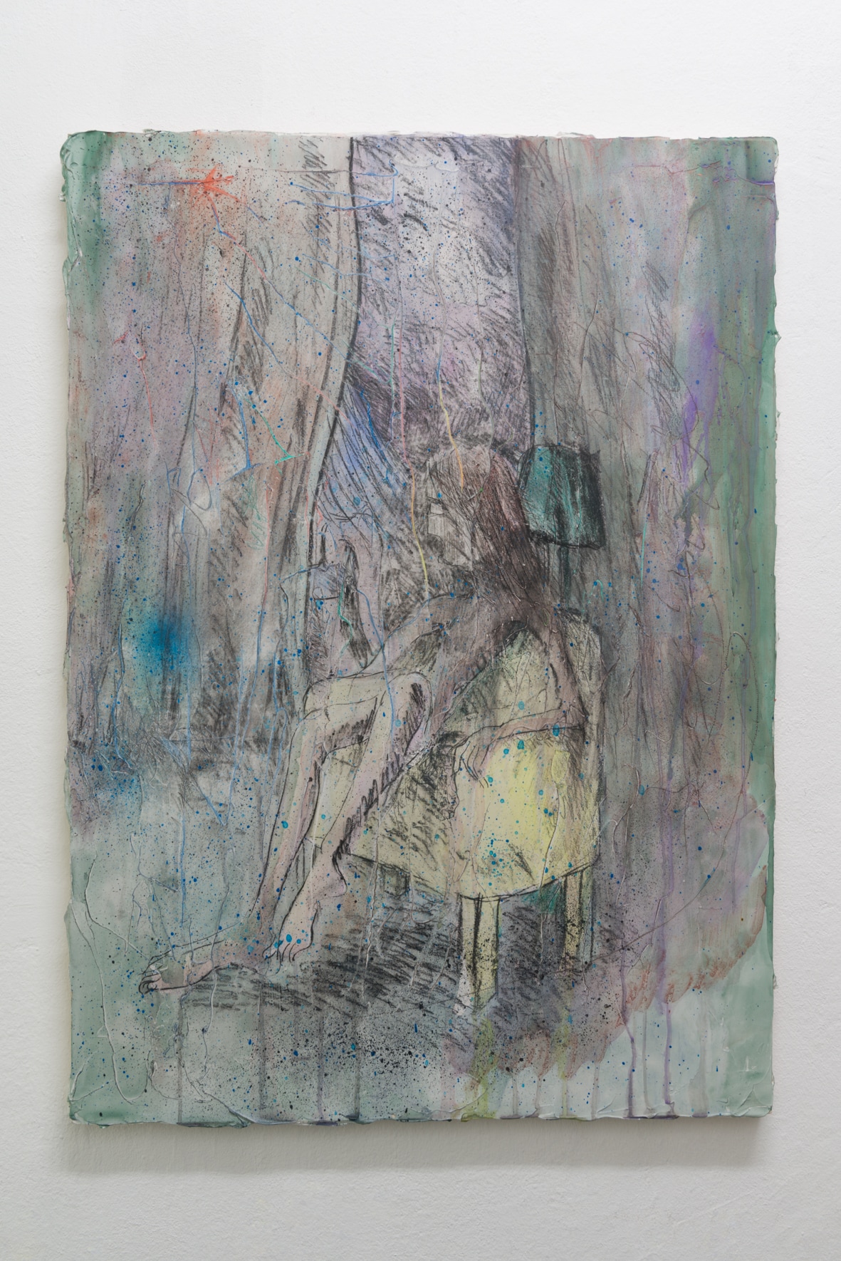 Emi Mizukami, The bottom of the night, Acrylic and graphite on canvas, 91 x 65 cm, 2020