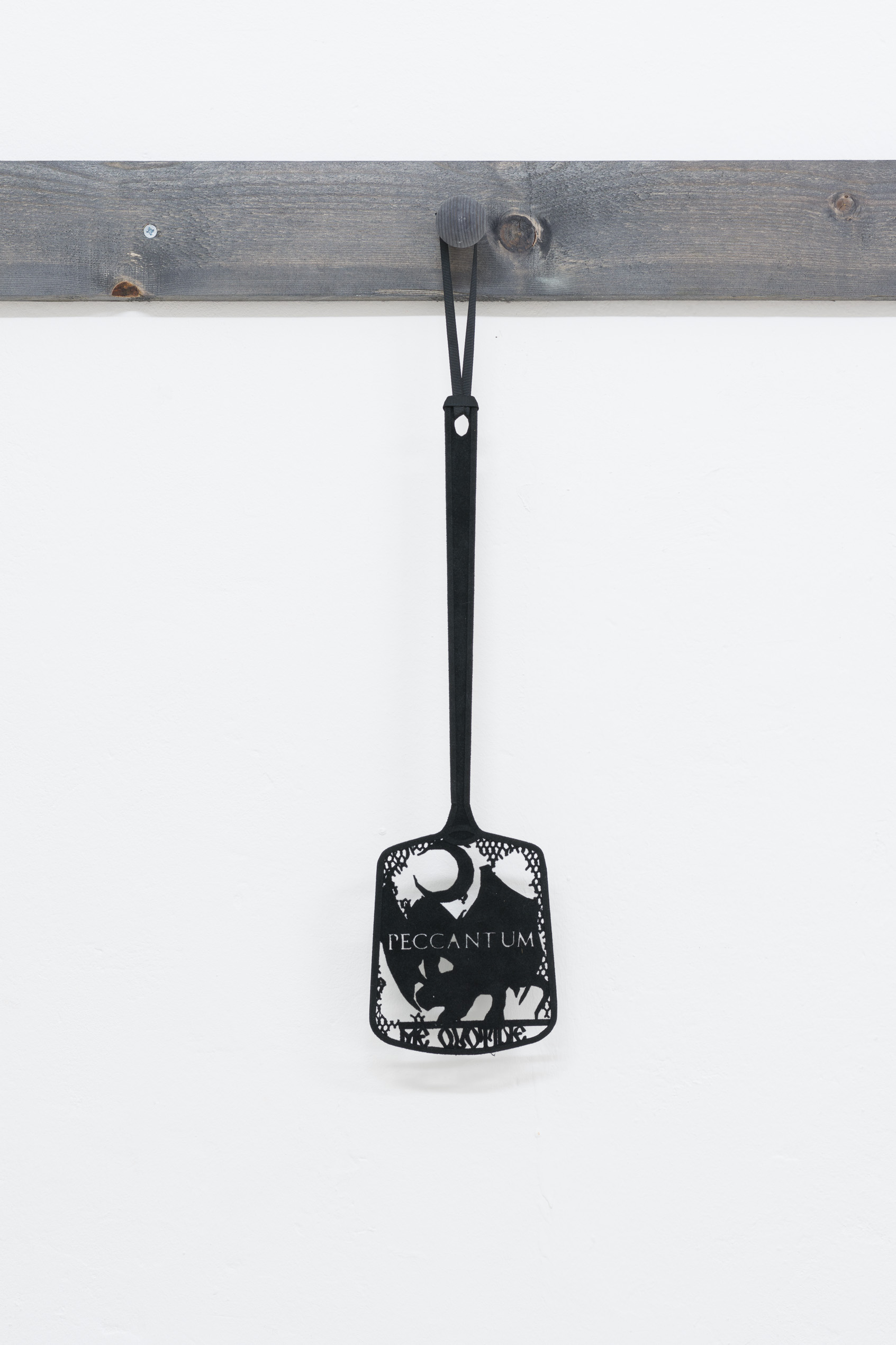 Sydney Shen, Peccantum me quotidie (Everyday I Sin), 2017, 3d-printed plastic flyswatter Sydney Shen, Peccantum me quotidie (Everyday I Sin), 2017, 3d-printed plastic flyswatter