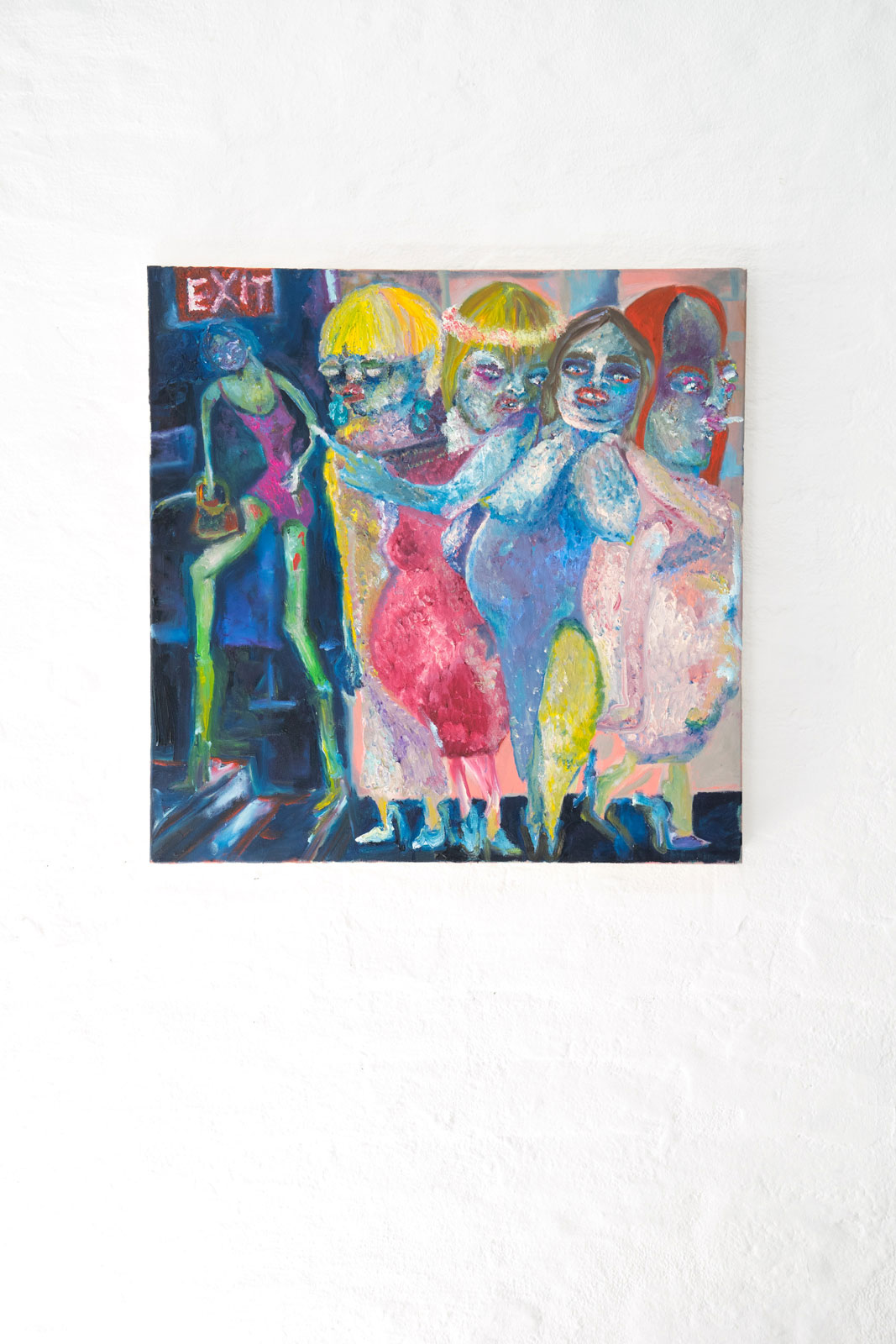 Joseph Geagan, Les Demoiselles von Kaiserschmarrn, 2018, Oil on canvas, 70 x 70 cm Joseph Geagan, Les Demoiselles von Kaiserschmarrn, 2018, Oil on canvas, 70 x 70 cm