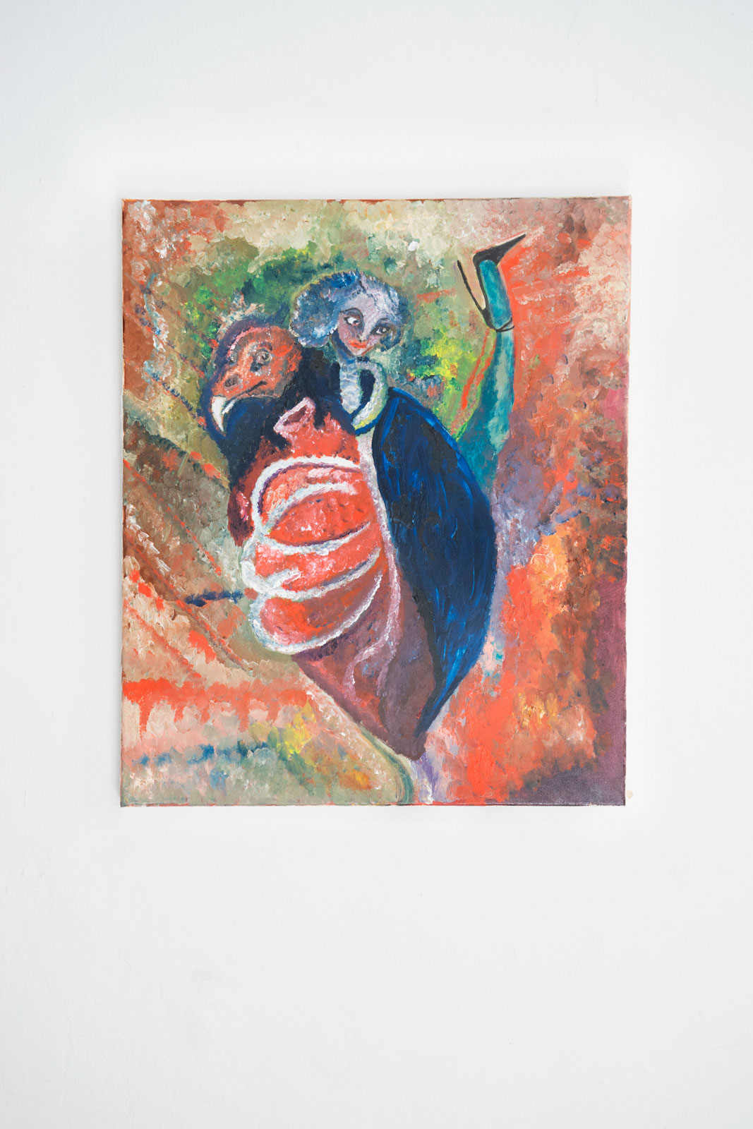 Joseph Geagan, Fifi e der Aasgeier, 2018, Oil on canvas, 60 x 50 cm Joseph Geagan, Fifi e der Aasgeier, 2018, Oil on canvas, 60 x 50 cm