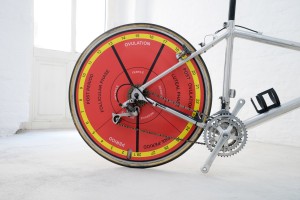 Lucia Elena Průša, Cycle, 2018, Aluminium, steel, rubber, plastic, UV-print, 14 x 85 x 60 cm Lucia Elena Průša, Cycle, 2018, Aluminium, steel, rubber, plastic, UV-print, 14 x 85 x 60 cm
