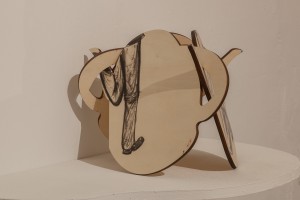 Zhiliang Jin, Kettle of day, kettle of night, 2022, oil on plywood, 27.5×23 cm (each part)