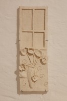Agnès Racine, Fenêtre, 1994, terra cotta, 56×19×5 cm